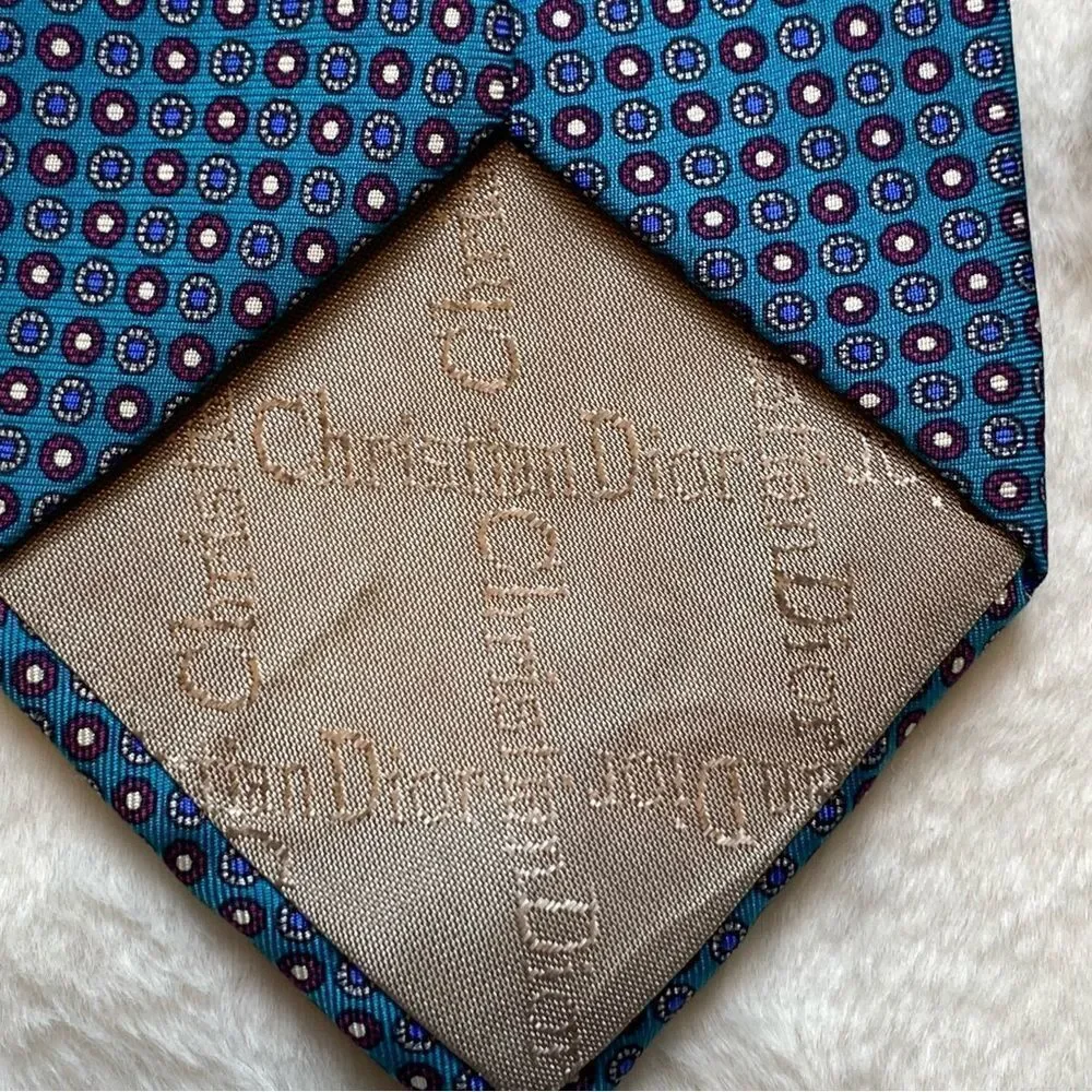Christian Dior Monsieur Blue Tone 100% Silk Tie
